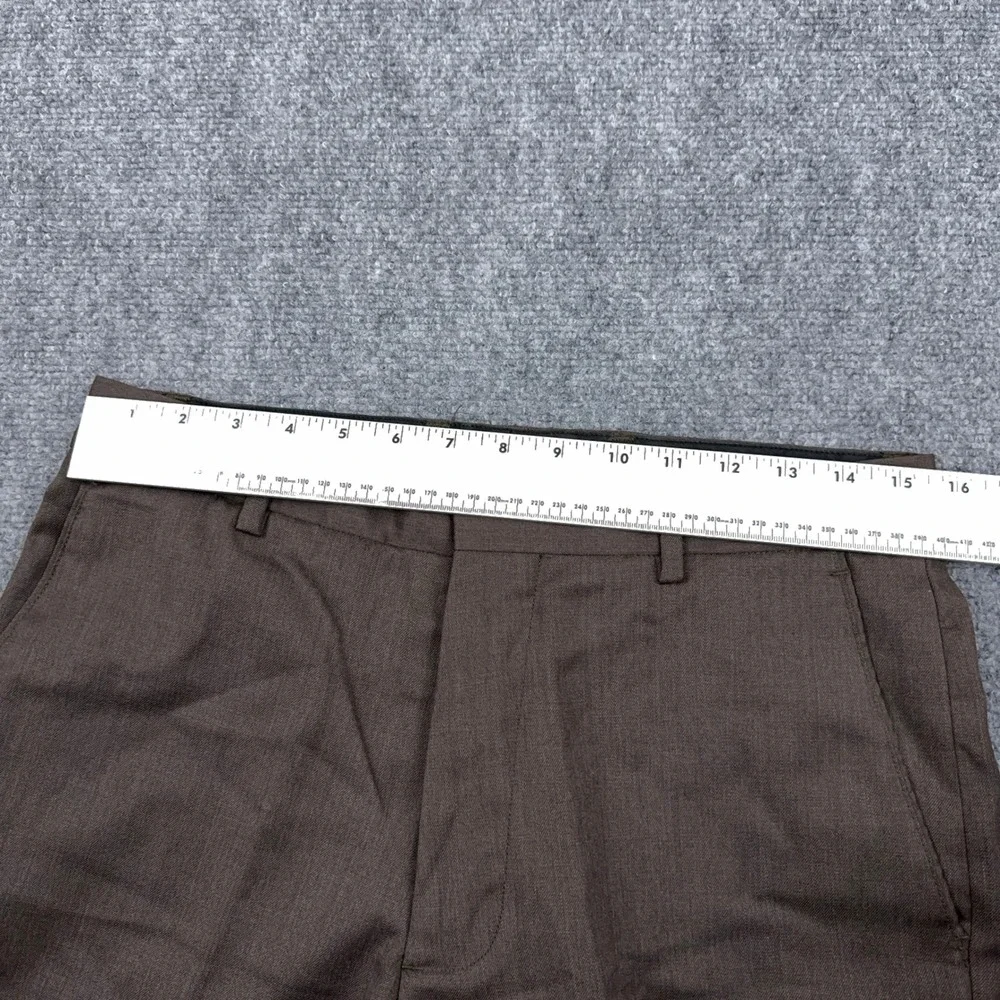 Vintage Banana Republic Dress Pants Men's 31x30 Brown 100% Wool Flat Front Prep
